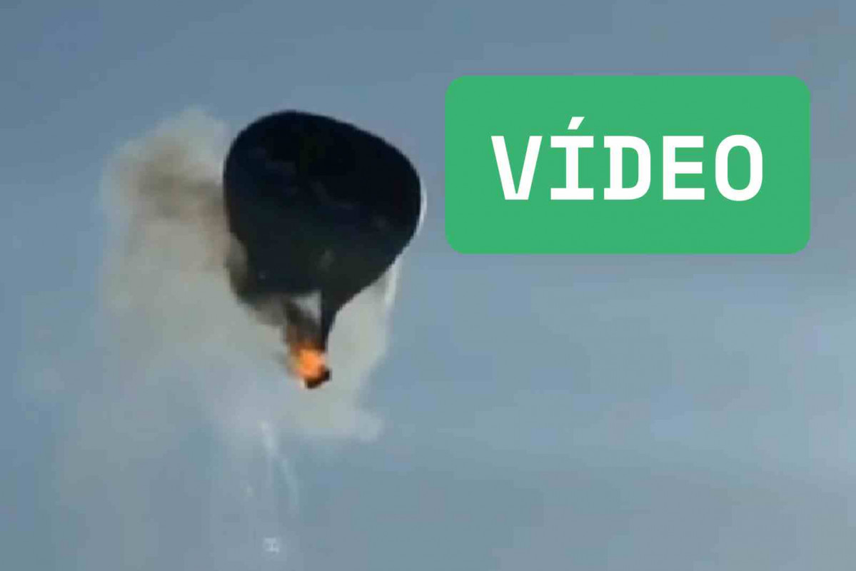 Globo aerostático ardiendo en Brasil