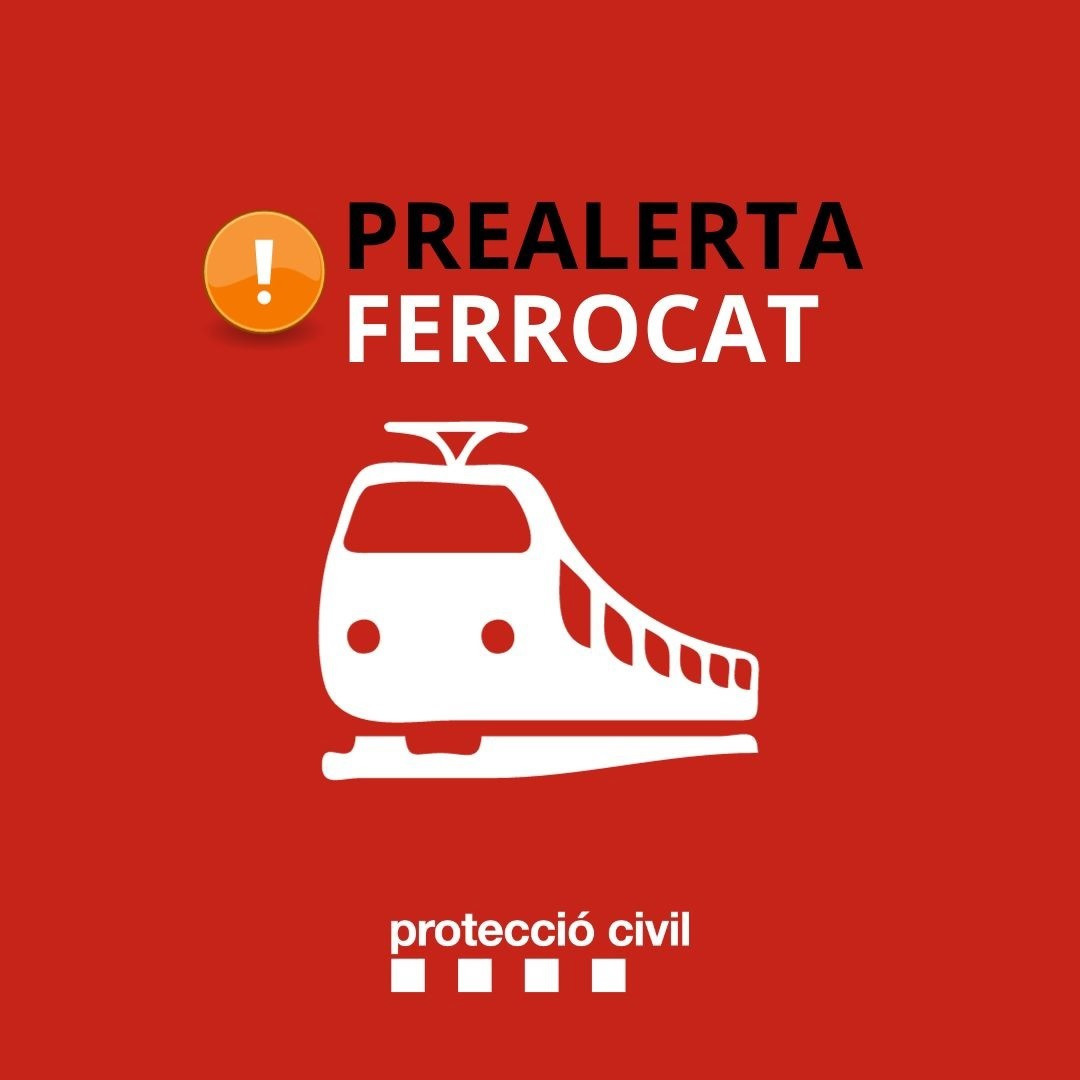 Archivo - Aviso de prealerta Ferrocat de Protecció Civil