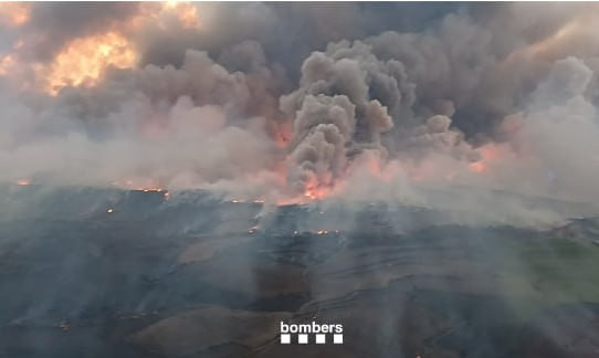 Segarra: dos muertos y más de 5.300 hectáreas quemadas en el incendio