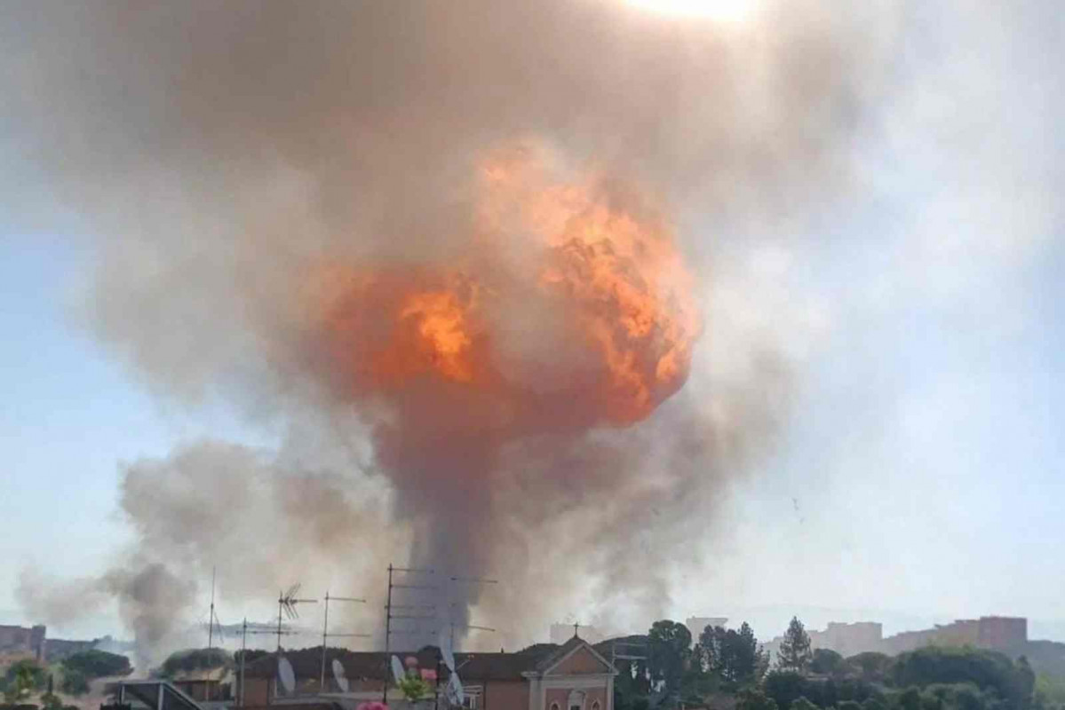 Explosión de la gasolinera en Roma