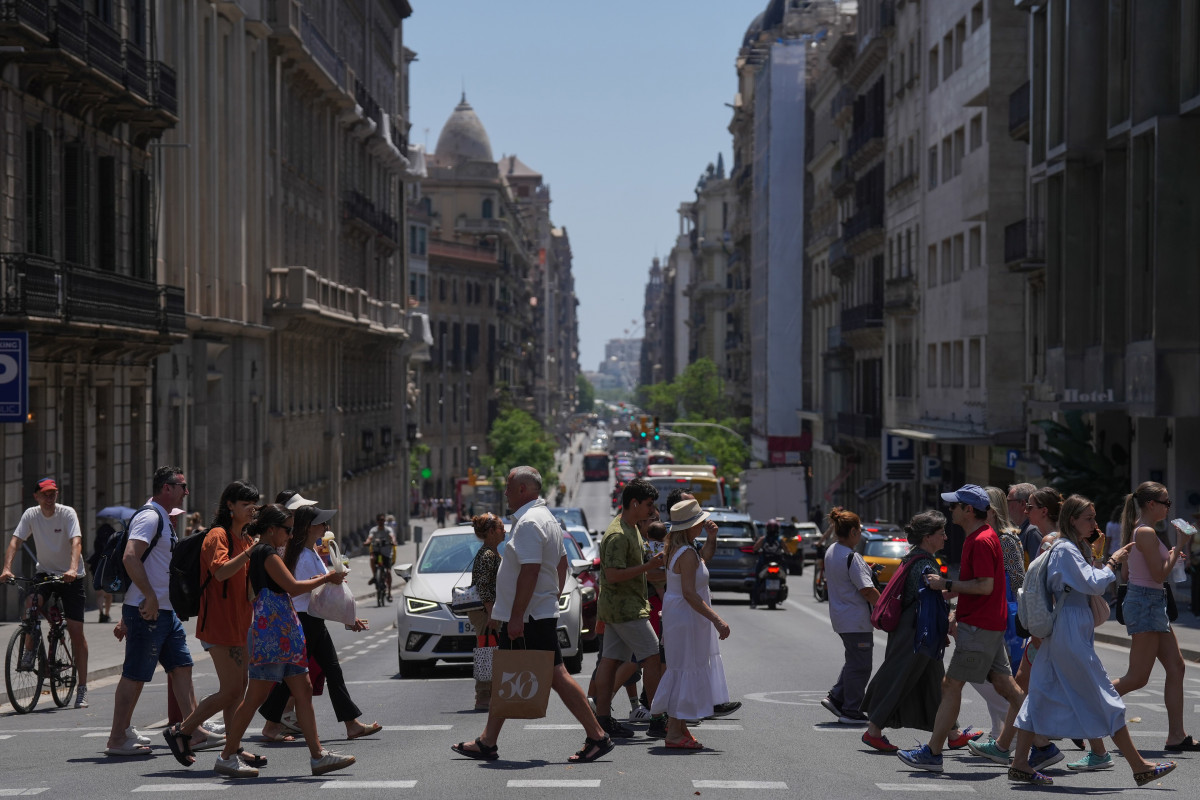 Estado de la Via Laietana tras la reforma iniciada en 2022.