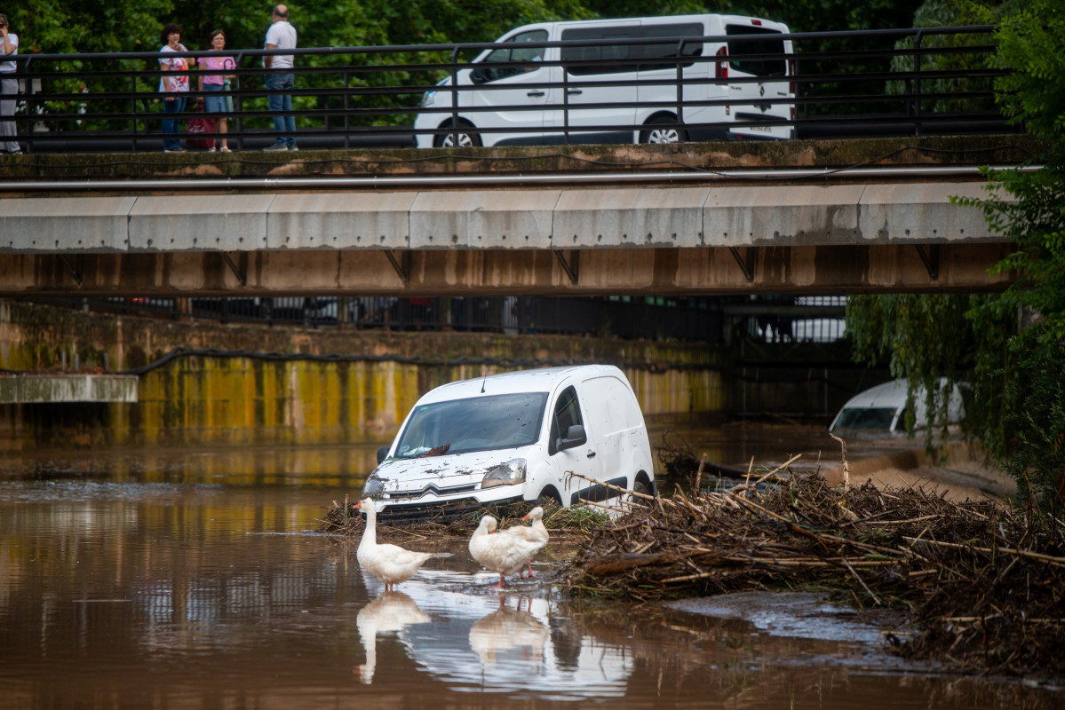 Inundaciones en la localidad barcelonesa de Súria durante las precipitaciones provocadas por el temporal en la provincia de Barcelona, a 12 de julio de 2025, en Súria, Barcelona (España).