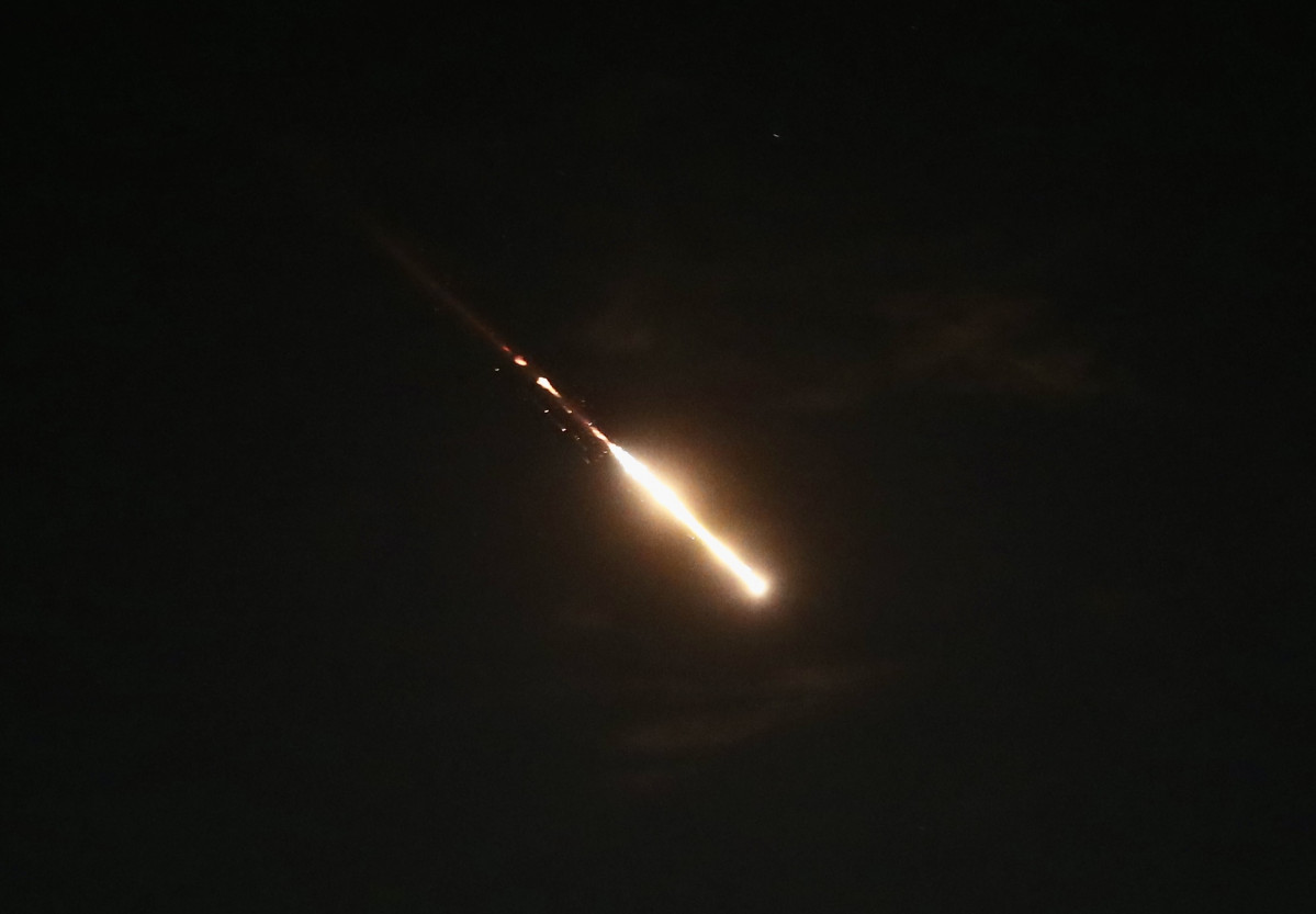 EuropaPress 5886813 jerusalem april 14 2024    this photo taken on april 14 2024 shows flares