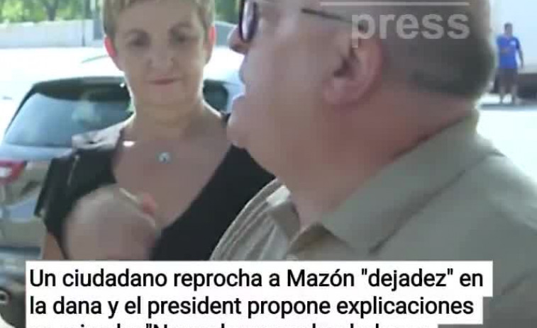 Vídeo: un ciudadano valenciano confronta a Mazón por su 