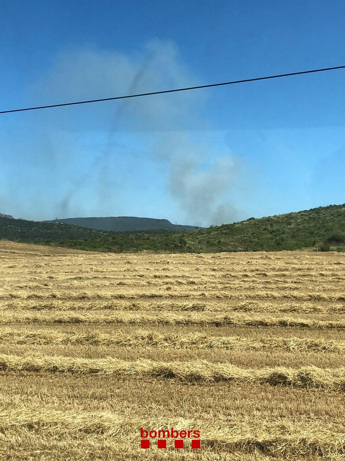 Incendio en Bellprat (Barcelona).
