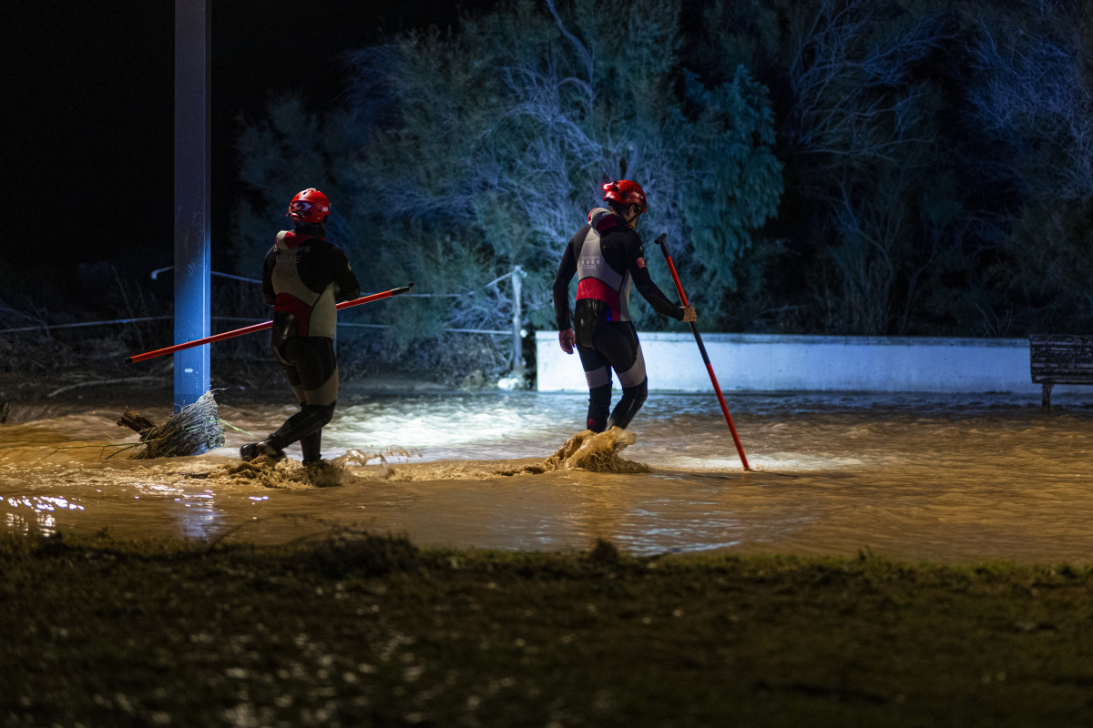 Cubelles durante las precipitaciones provocadas por el temporal en la provincia de Barcelona, a 12 de julio de 2025.
