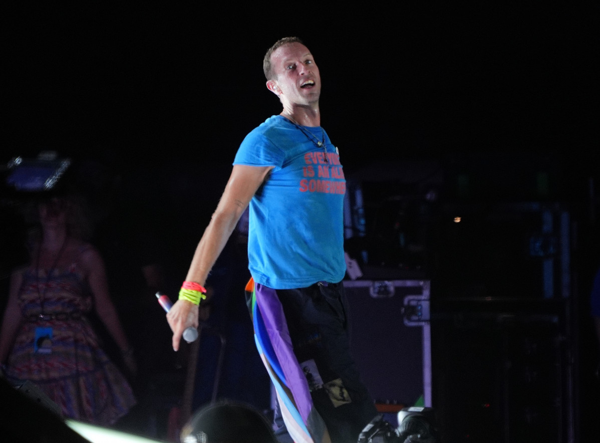 EuropaPress 6063284 29 june 2024 united kingdom somerset chris martin of coldplay performing on