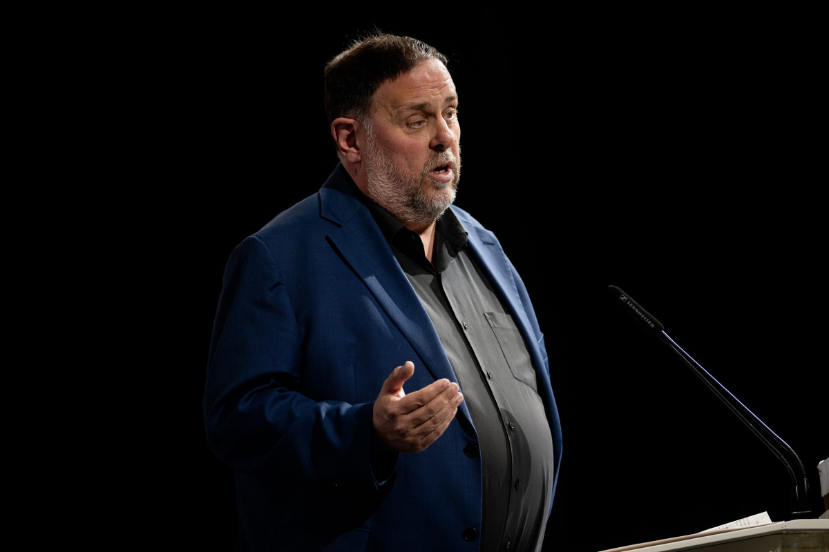Archivo - El presidente de ERC, Oriol Junqueras, en un acto a 16 de marzo de 2025, en Martorell, Barcelona, Catalunya (España).