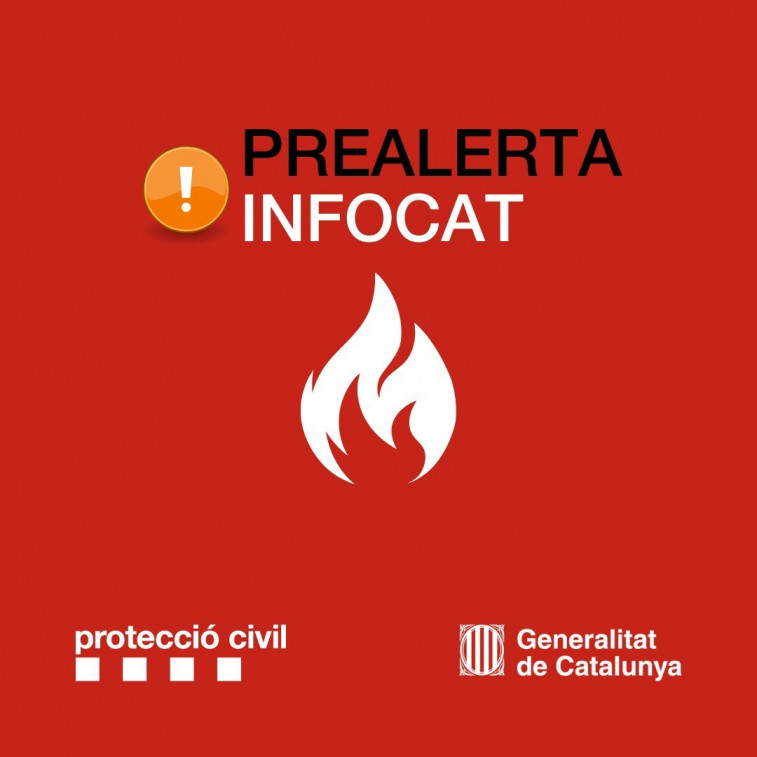 Máxima alerta por incendios en Catalunya: Tarragona y Lleida bajo prealerta por riesgo extremo