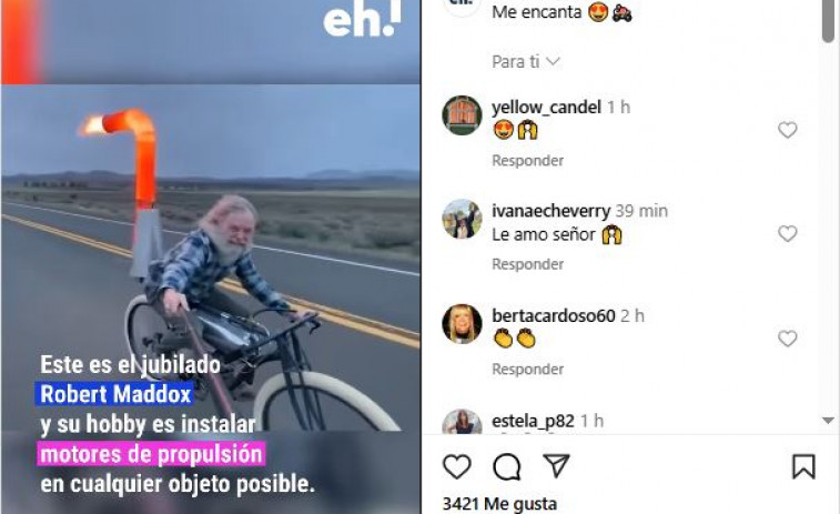 ¿Quién es el pensionista que pone motores a reacción en todo?