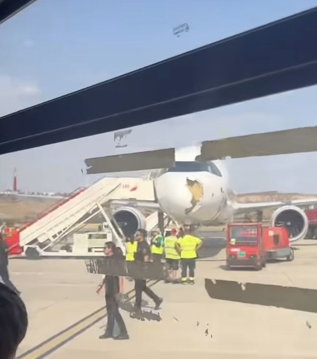 VIDEO y testimonios: 24 minutos de pánico a bordo del avión tras el impacto con un ave en Barajas