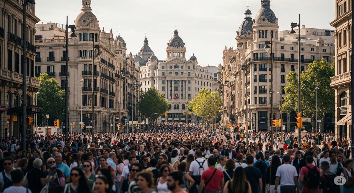 Barcelona amb turistes