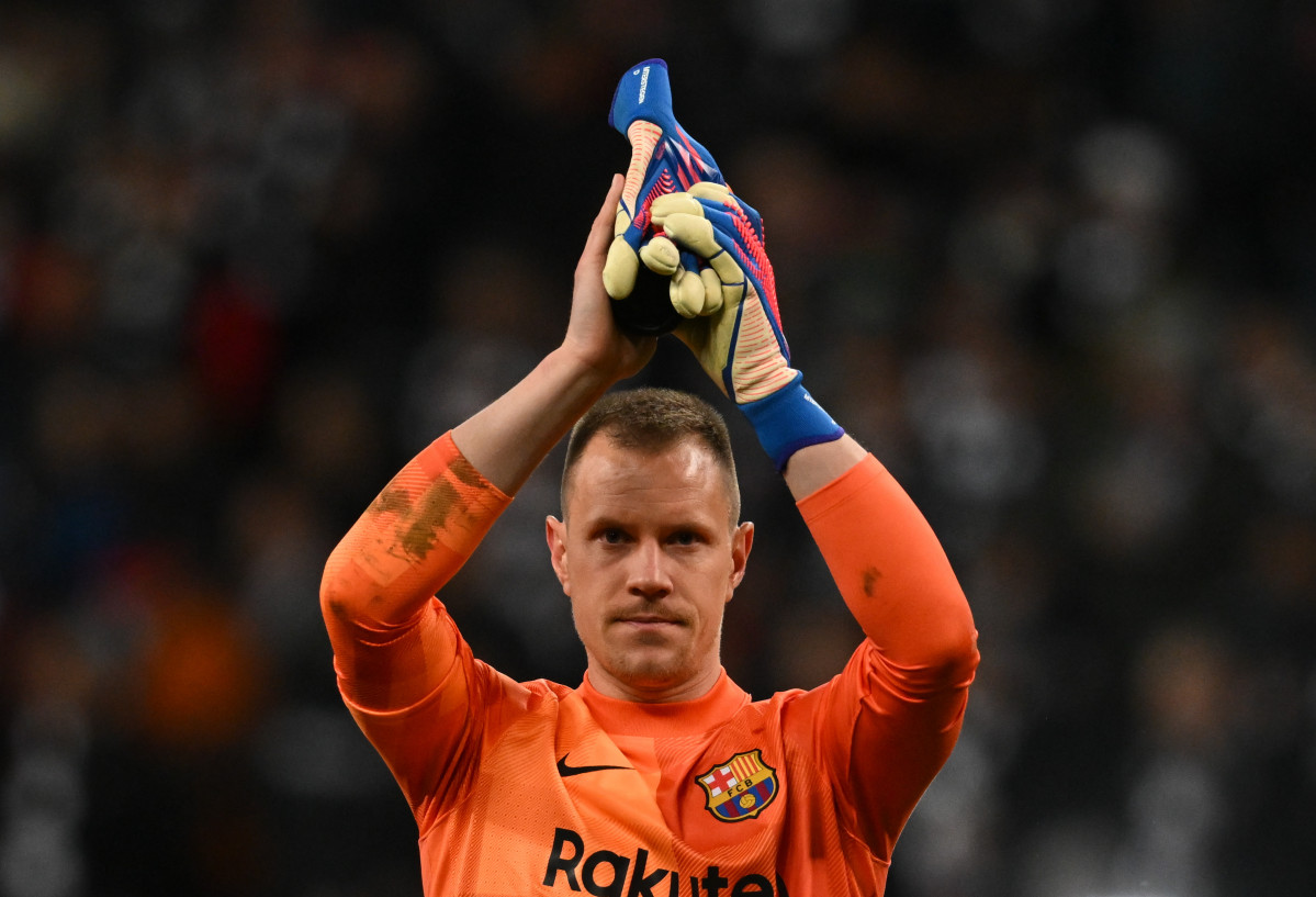 EuropaPress 6872497 filed 07 april 2022 hesse frankfurt m barcelona goalkeeper marc andre ter