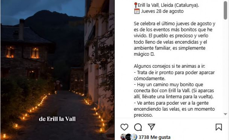 Erill la Vall se prepara para una noche mágica con miles de velas iluminando el pueblo