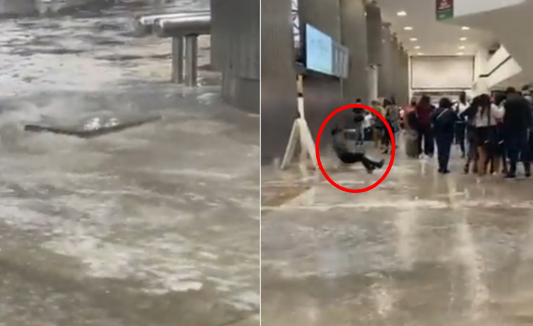 VIDEO: Pasajeros nadando con maletas y taxis varados: así fue el caos en la CDMX que ahora el aeropuerto busca superar