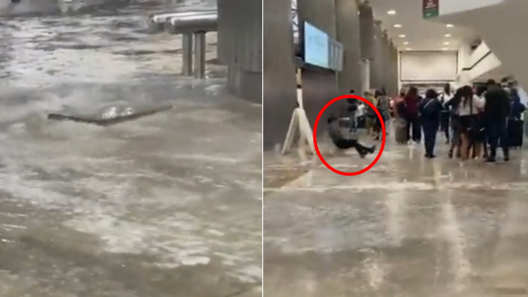 VIDEO: Pasajeros nadando con maletas y taxis varados: así fue el caos en la CDMX que ahora el aeropuerto busca superar