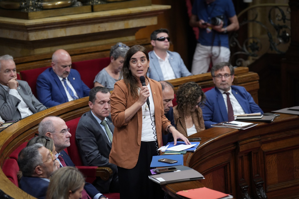 Archivo - La consellera de Investigación y Universidades, Nùria Montserrat, durante un pleno del Parlament