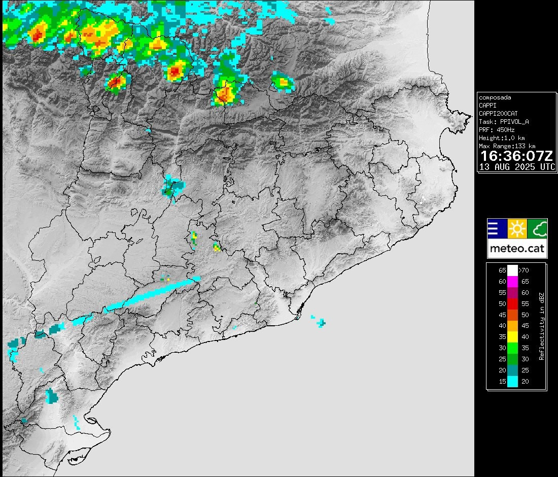 Catalunya activa la prealerta Inuncat por lluvias en la Vall d'Aran y el Pallars Sobirà (Lleida)