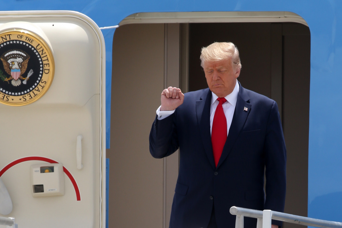 EuropaPress 3230763 10 july 2020 us miami us president donald trump clinches his fist as he
