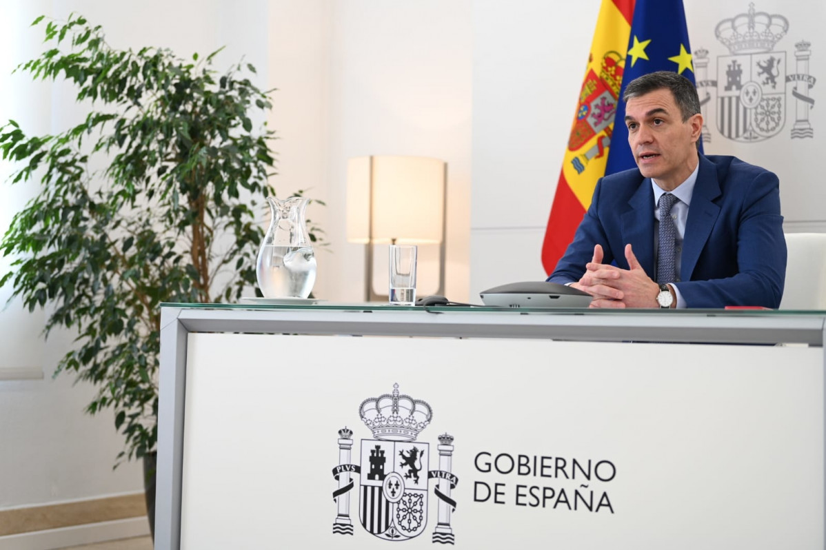 EuropaPress 5839595 presidente gobierno interviene videoconferencia iii cumbre democracia