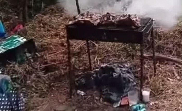 VIDEO: La Policía Foral sorprende a un grupo haciendo barbacoas en plena alerta por incendios