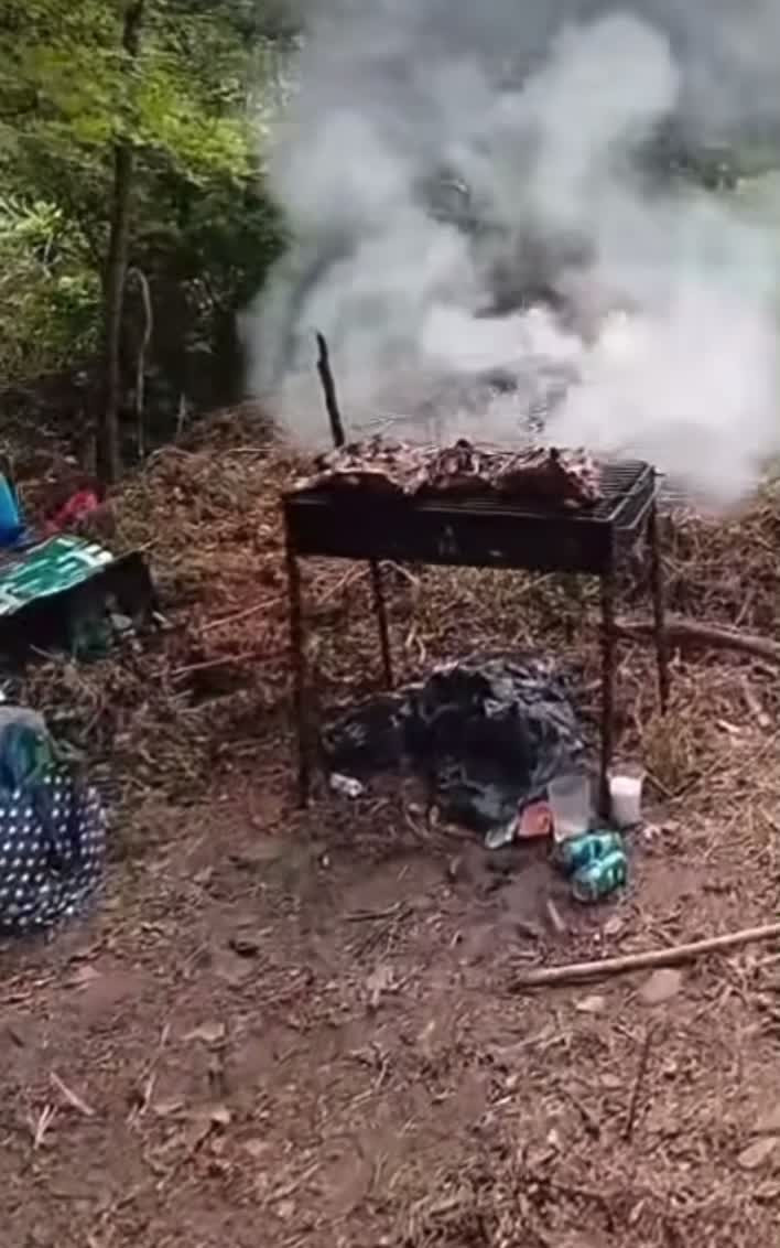 VIDEO: La Policía Foral sorprende a un grupo haciendo barbacoas en plena alerta por incendios