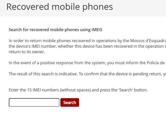 Mossos fone