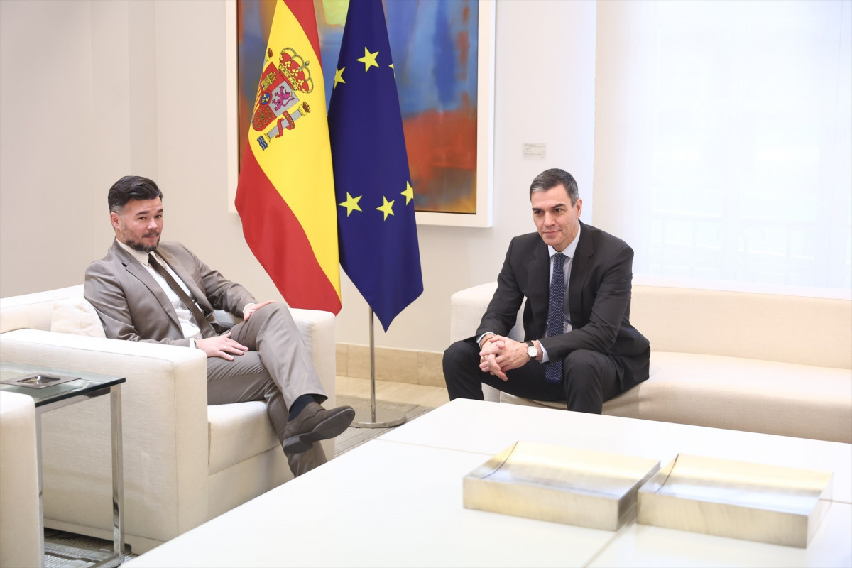 EuropaPress 6575922 presidente gobierno pedro sanchez recibe portavoz erc congreso gabriel