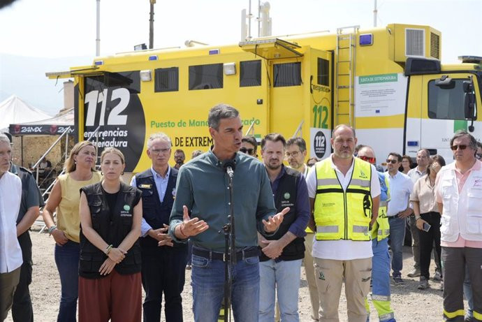 Pedro Sánchez se desplaza a Asturias para seguir la evolución del incendio de Degaña