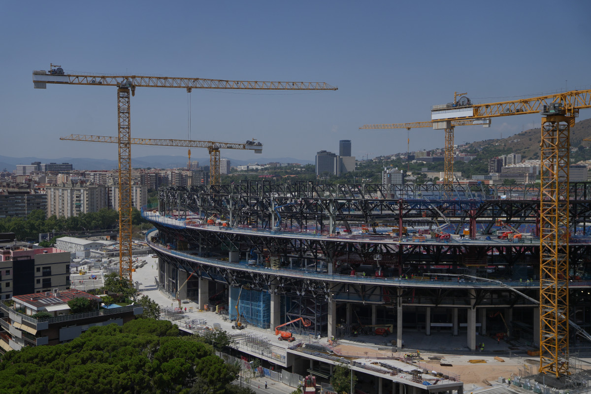 EuropaPress 6894860 obras nuevo estadio futbol spotify camp nou agosto 2025 barcelona catalunya