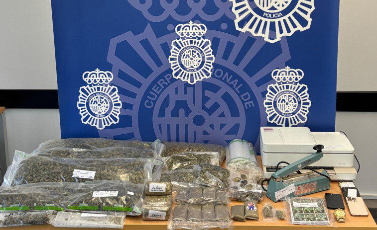 Dos detenidos y 7 kilos de marihuana y hachís incautados en dos locales de Badalona