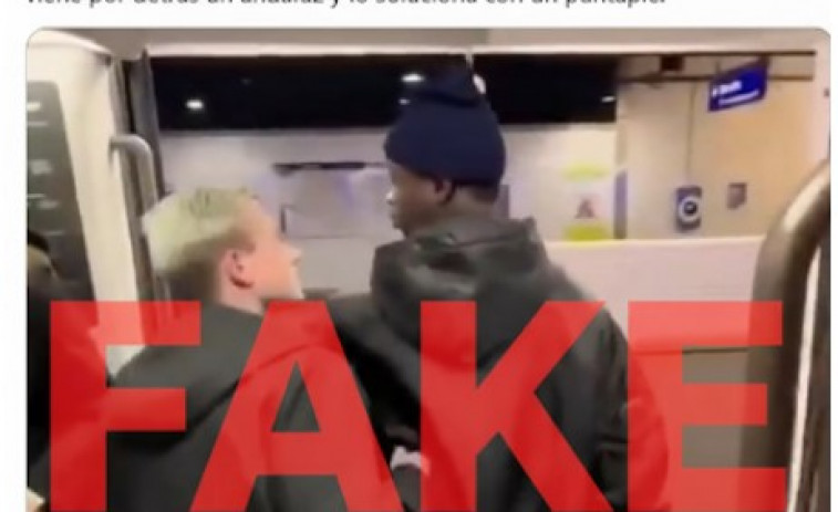 VIDEO VIRAL sobre un altercado en el metro de Barcelona fue en realidad un  FAKE filmado en París