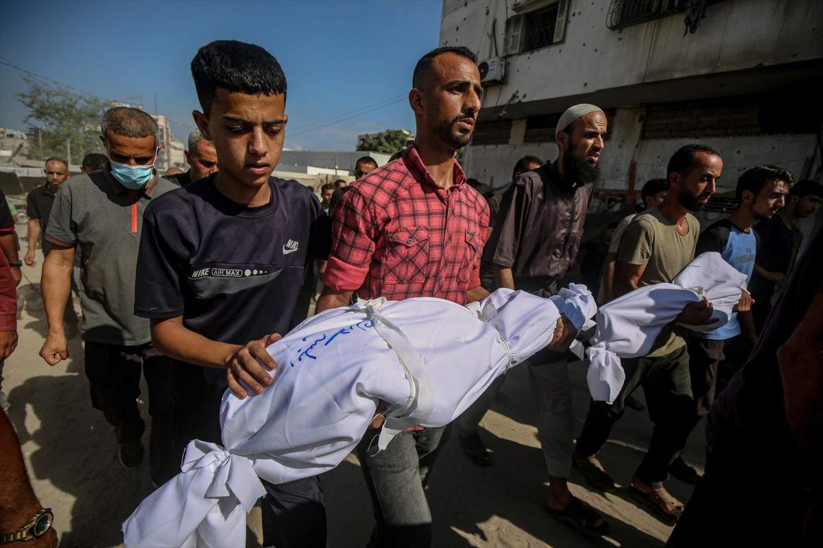 EuropaPress 6929406 02 september 2025 palestinian territories gaza mourners carry the bodies of