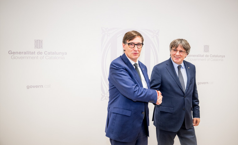 VÍDEO | Illa y Puigdemont se reúnen en Bruselas: las imágenes del encuentro