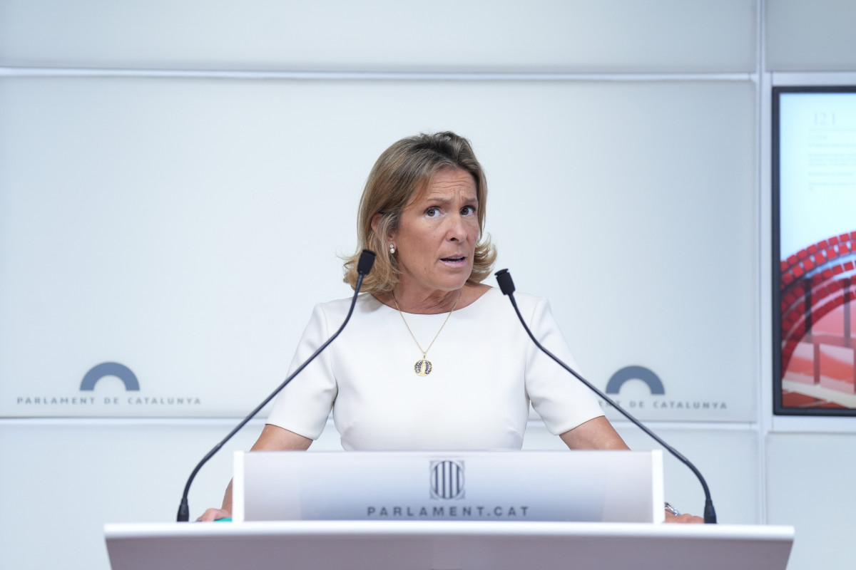 Archivo - La diputada de Vox en el Parlament María García