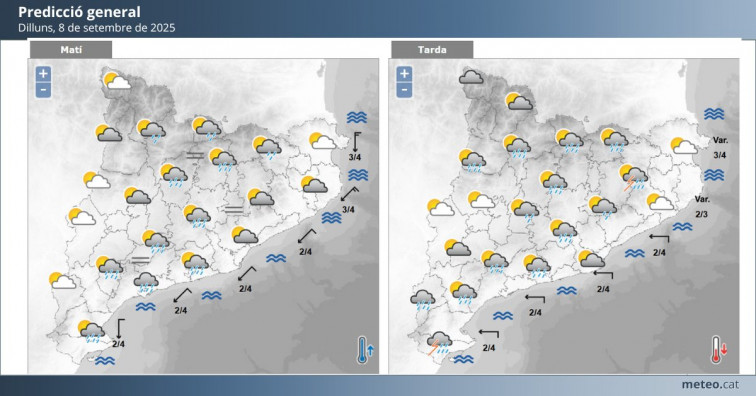 Adiós al calor: bajan las temperaturas en Catalunya y la lluvia se generaliza en todo el territorio