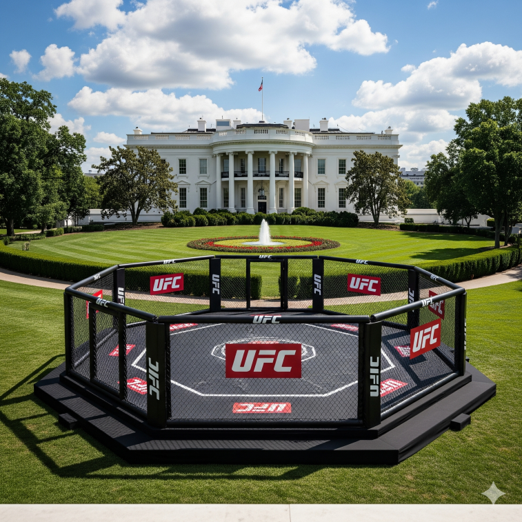 La Casa Blanca, el nuevo escenario de la UFC con láseres, fuegos artificiales y un octágono