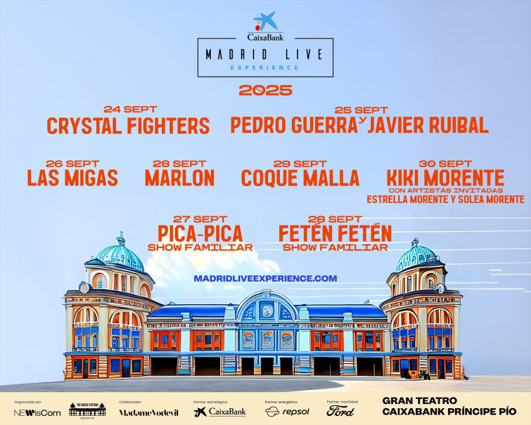 Crystal Fighters, Coque Malla, Marlon y Kiki Morente actuarán en la quinta edición del CaixaBank Madrid Live Experience
