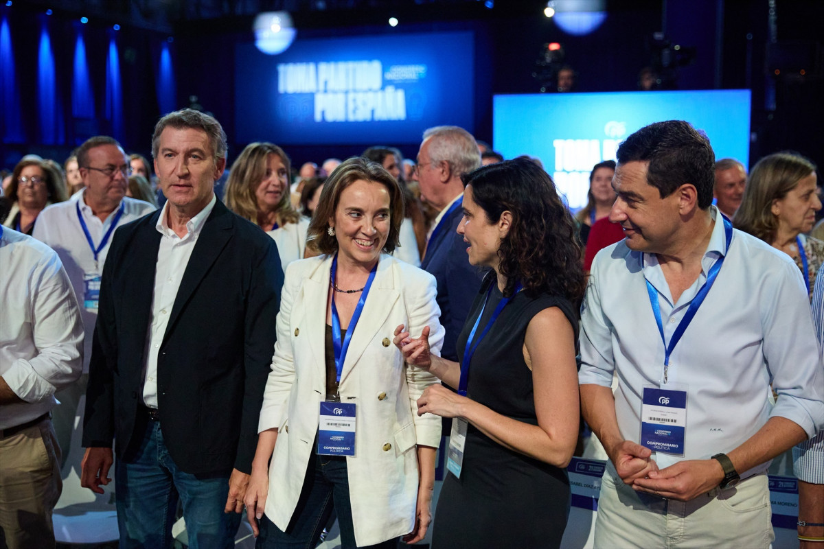 EuropaPress 6841947 presidente pp alberto nunez feijoo ex secretaria general pp cuca gamarra