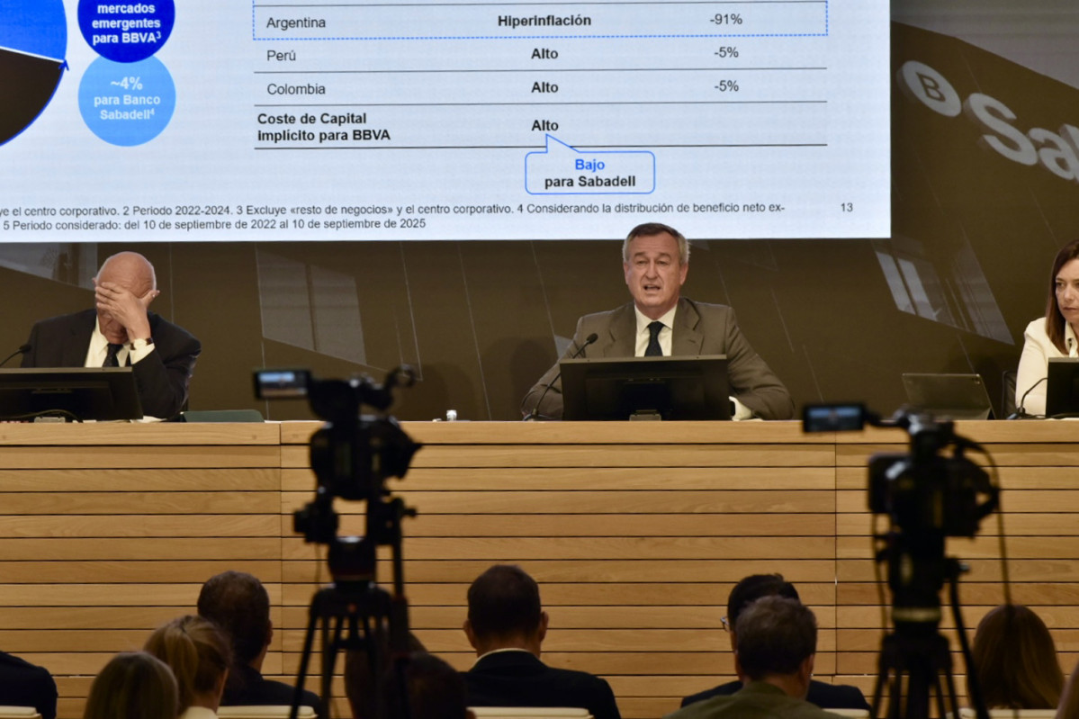 EuropaPress 6948149 presidente banco sabadell josep oliu rueda prensa 12 septiembre 2025 sant