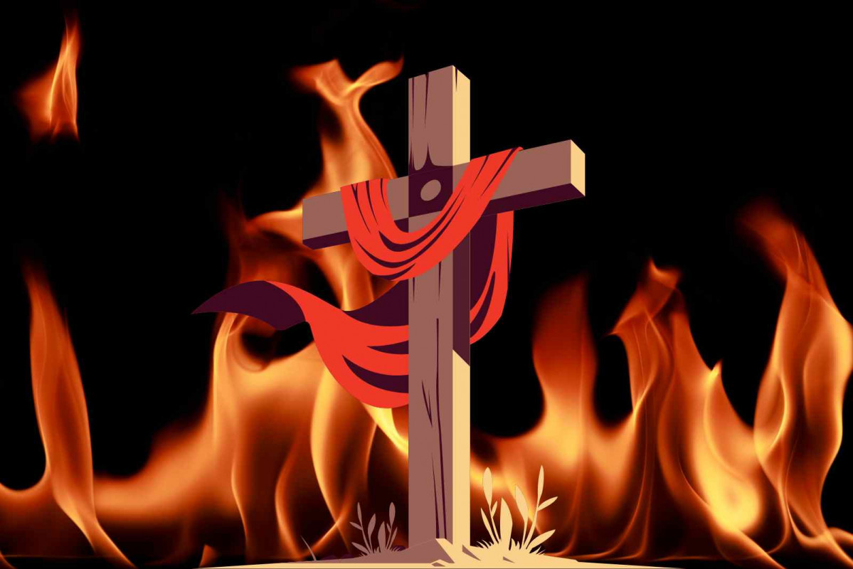Cruz, llamas   CANVA
