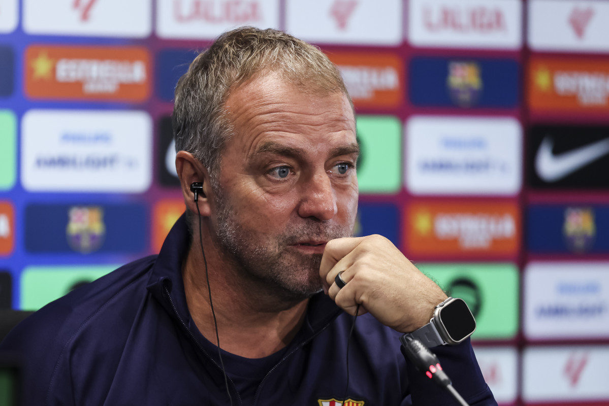 EuropaPress 6950684 hansi flick head coach of fc barcelona attends his press conference during