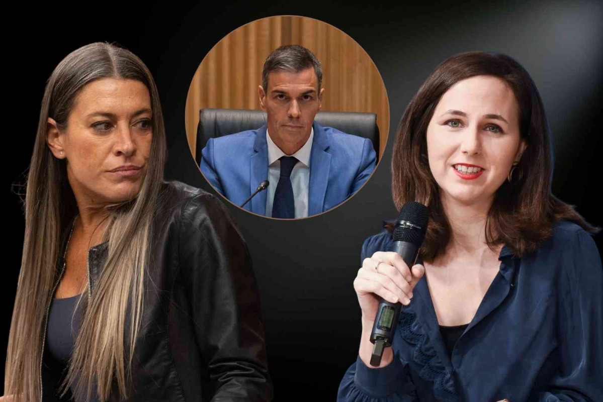 Mírian Nogueras, Pedro Sánchez e Ione Belarra   CANVA