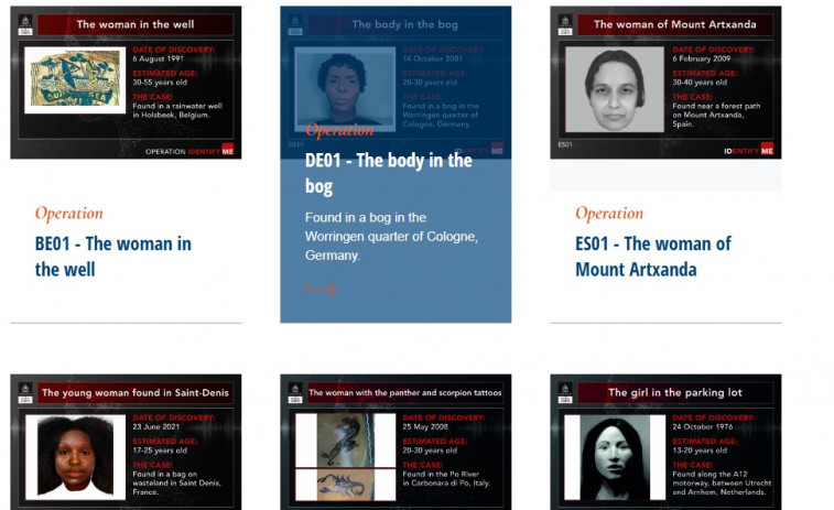 IDENTIFY ME : 44 historias terribles de mujeres asesinadas en Europa del impactante proyecto de INTERPOL