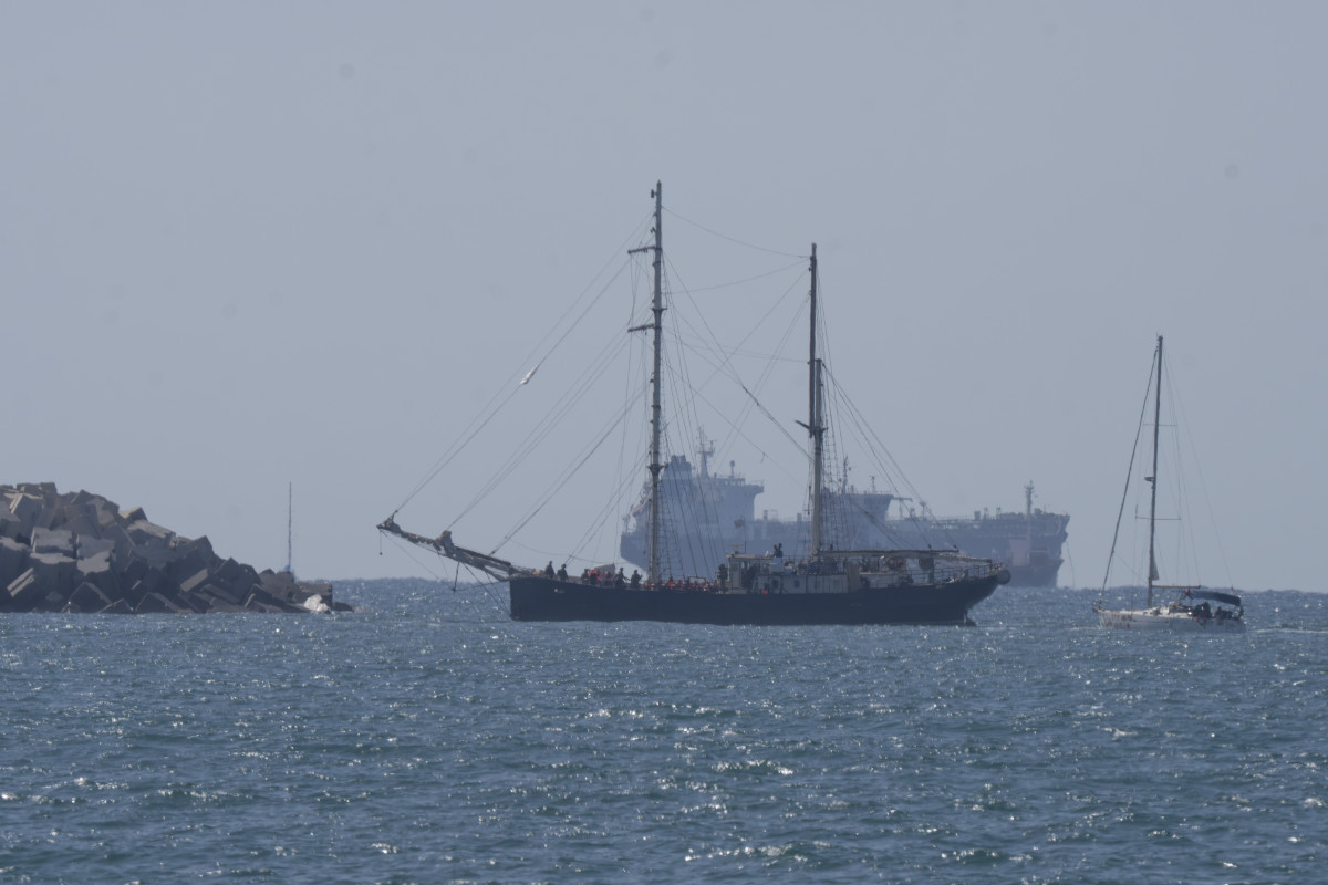 EuropaPress 6997534 02 october 2025 israel ashdod vessels of the sumud flotilla enter ashdod