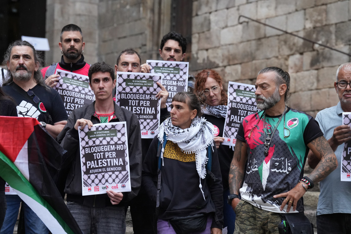 Roda de premsa de la Taula Sindical de Catalunya
