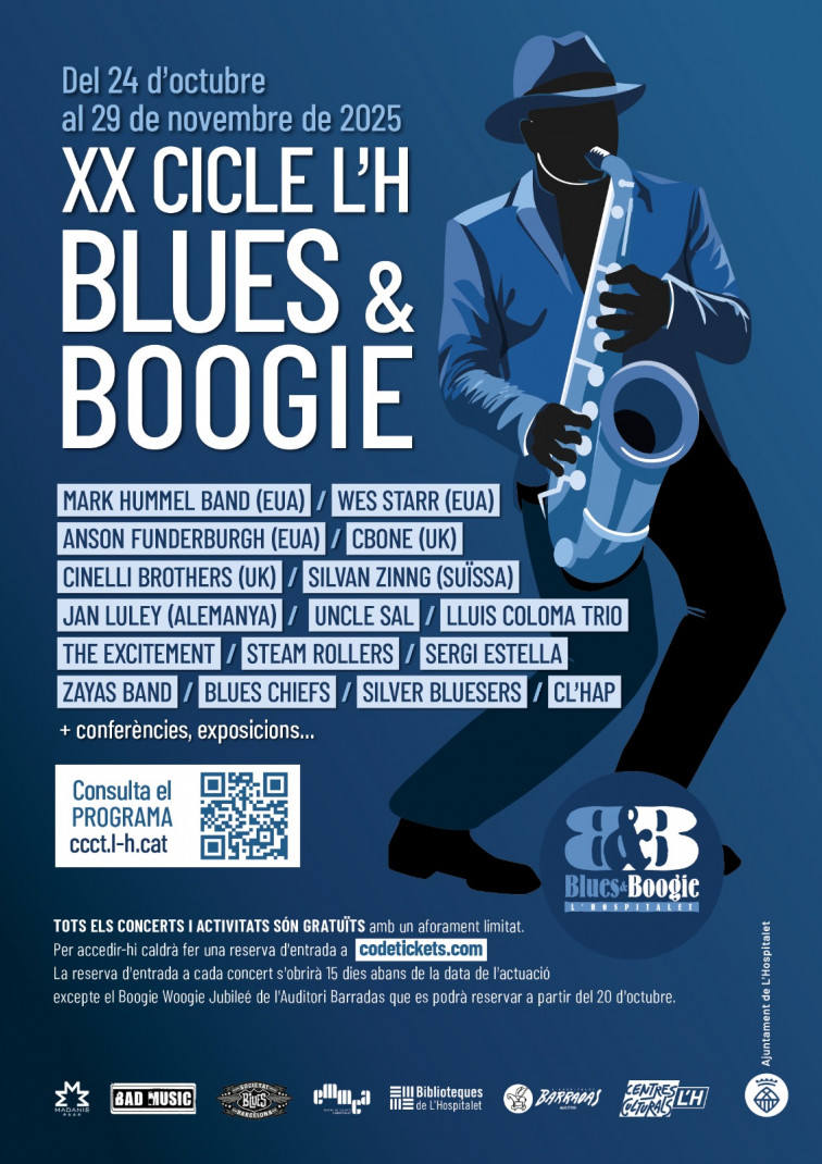 El Cicle de Blues & Boogie de L’Hospitalet celebra su 20.ª edición con leyendas y talento Local