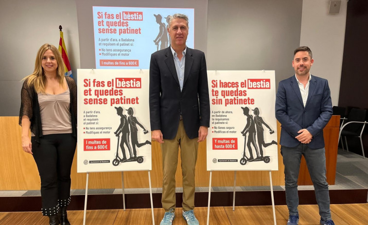 Badalona ya requisa los patinetes que circulan sin seguro o con el motor manipulado