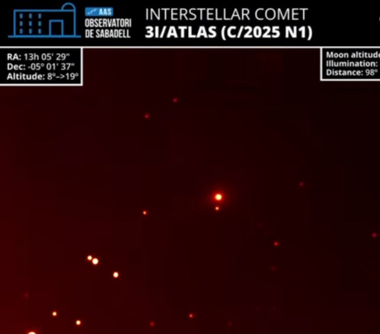 VIDEO | El misterio 3I/ATLAS : un astrónomo de Catalunya capta imágenes  que explotan la prensa mundial