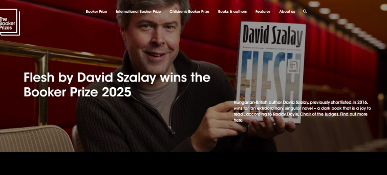 David Szalay gana el Premio Booker 2025 con  su “ Flesh”
